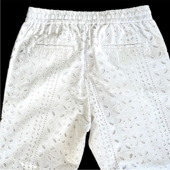 NWT J. Crew Pull-On Easy Pant White Eyelet - Picture 3 of 12